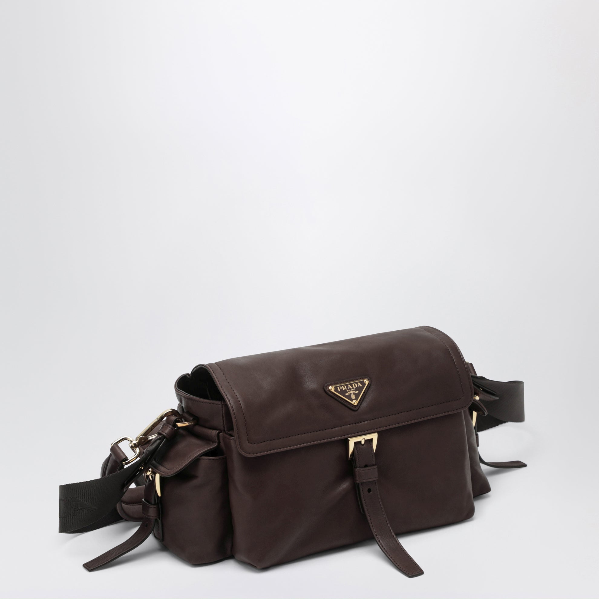 Borsa Prada Explore medium marrone in nappa