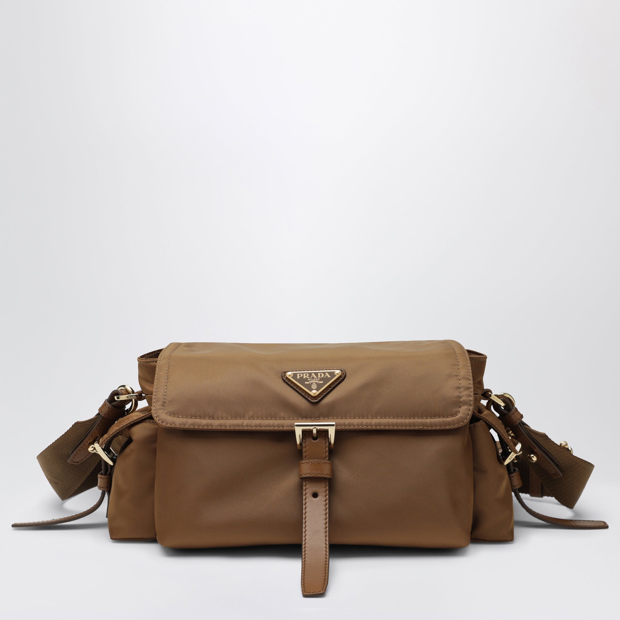 Prada Explore Medium Bag in Brandy Re-Nylon