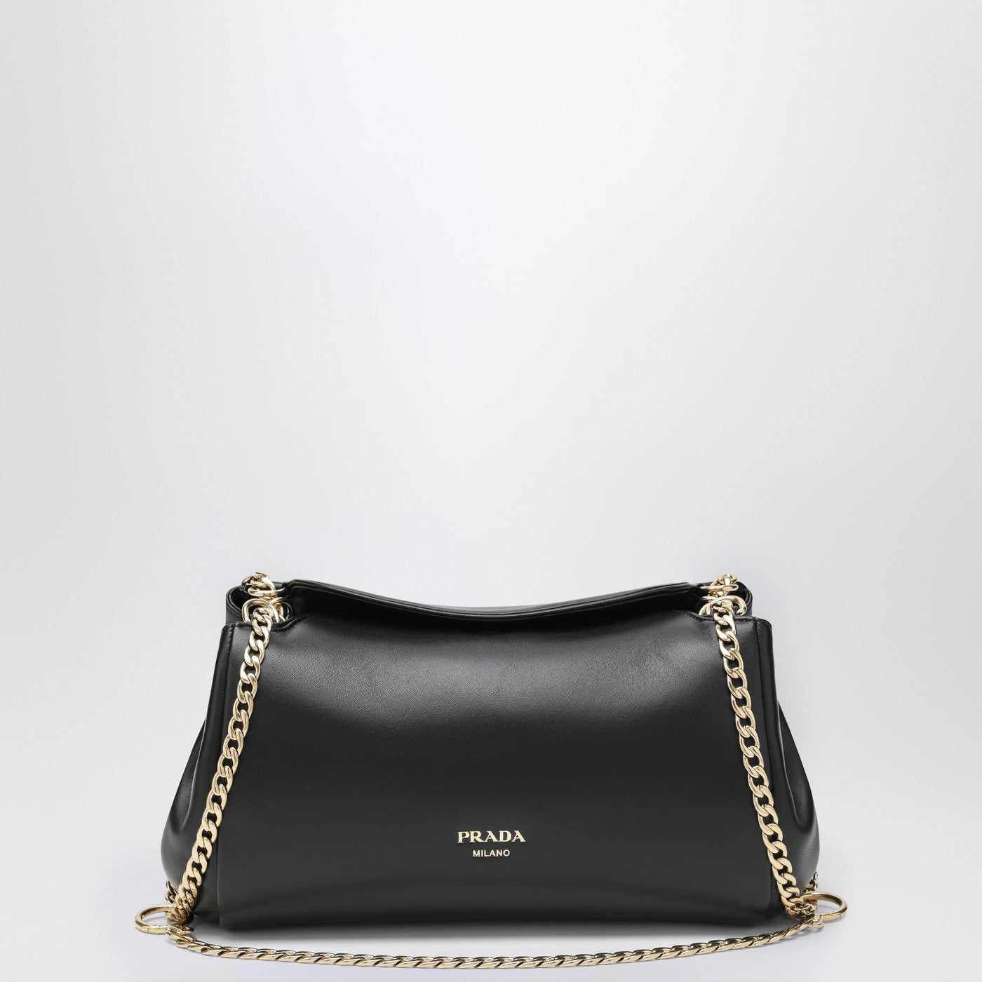 Small black Nappa tumult bag