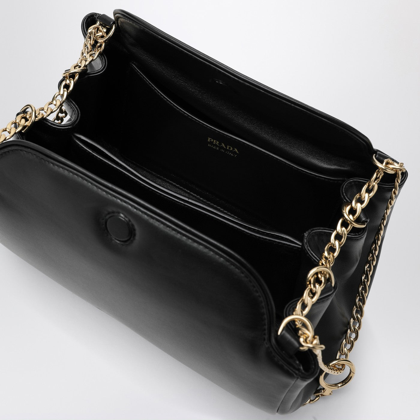 Small black Nappa tumult bag