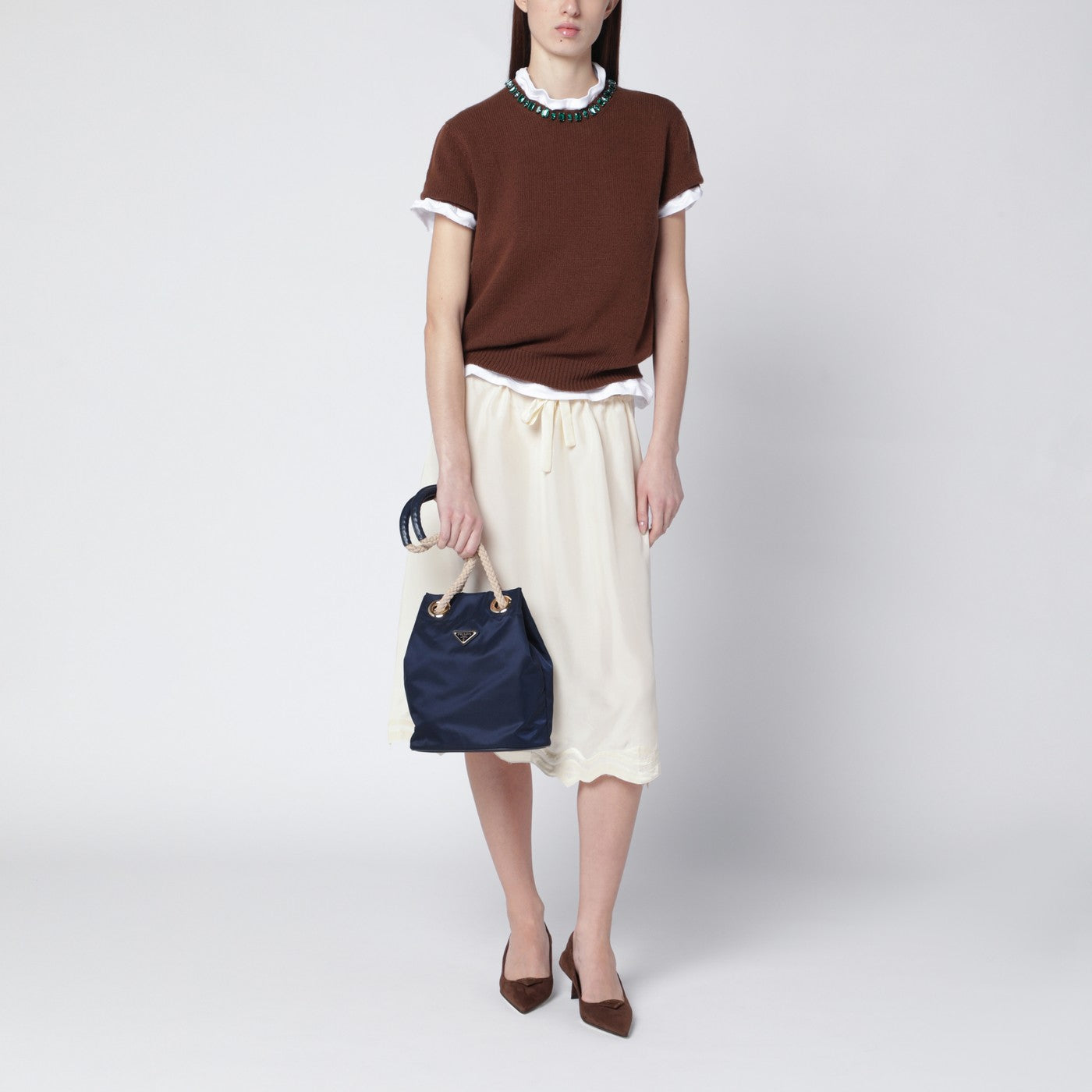 Seau Mariner small en Re-Nylon bleu baltique