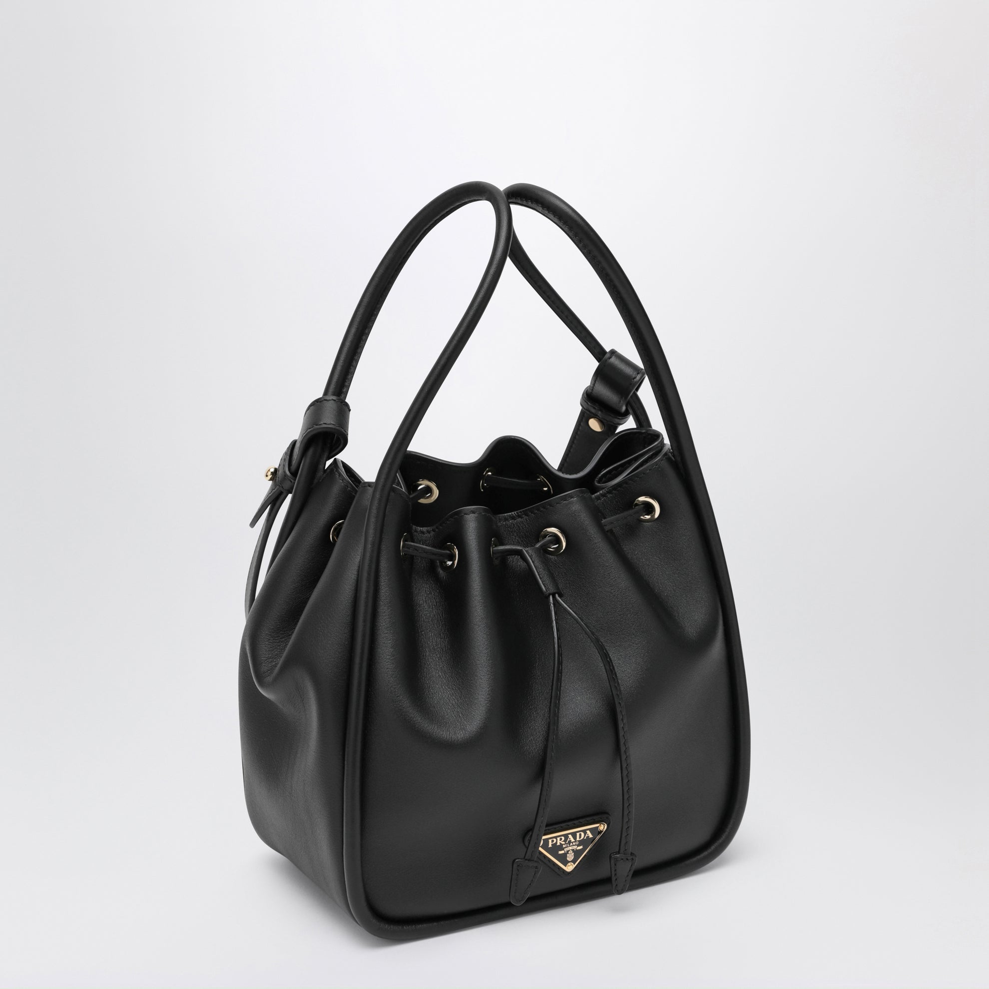 Secchiello Prada Darling mini nero in pelle