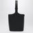 Black smooth leather bucket bag