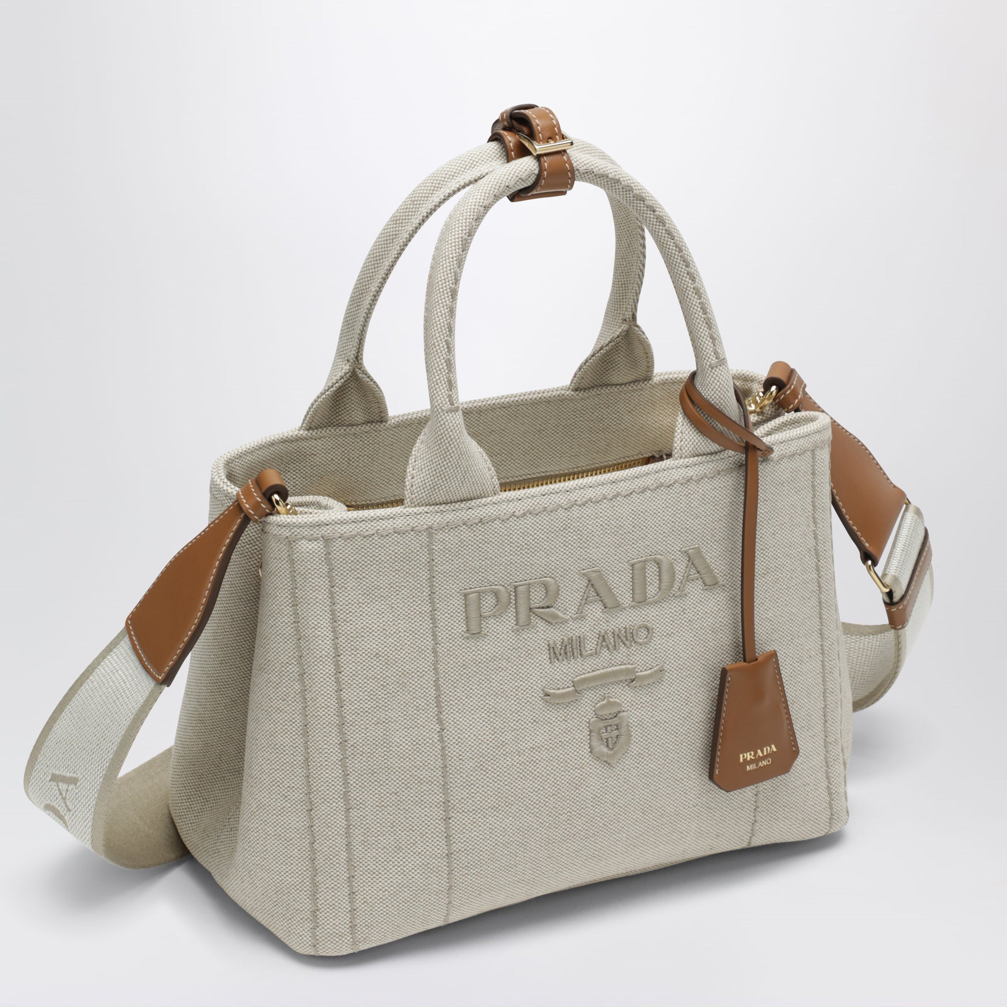 Borsa Jardinière small in misto lino