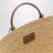 Grand sac cabas en raphia et cuir Beige/Cognac
