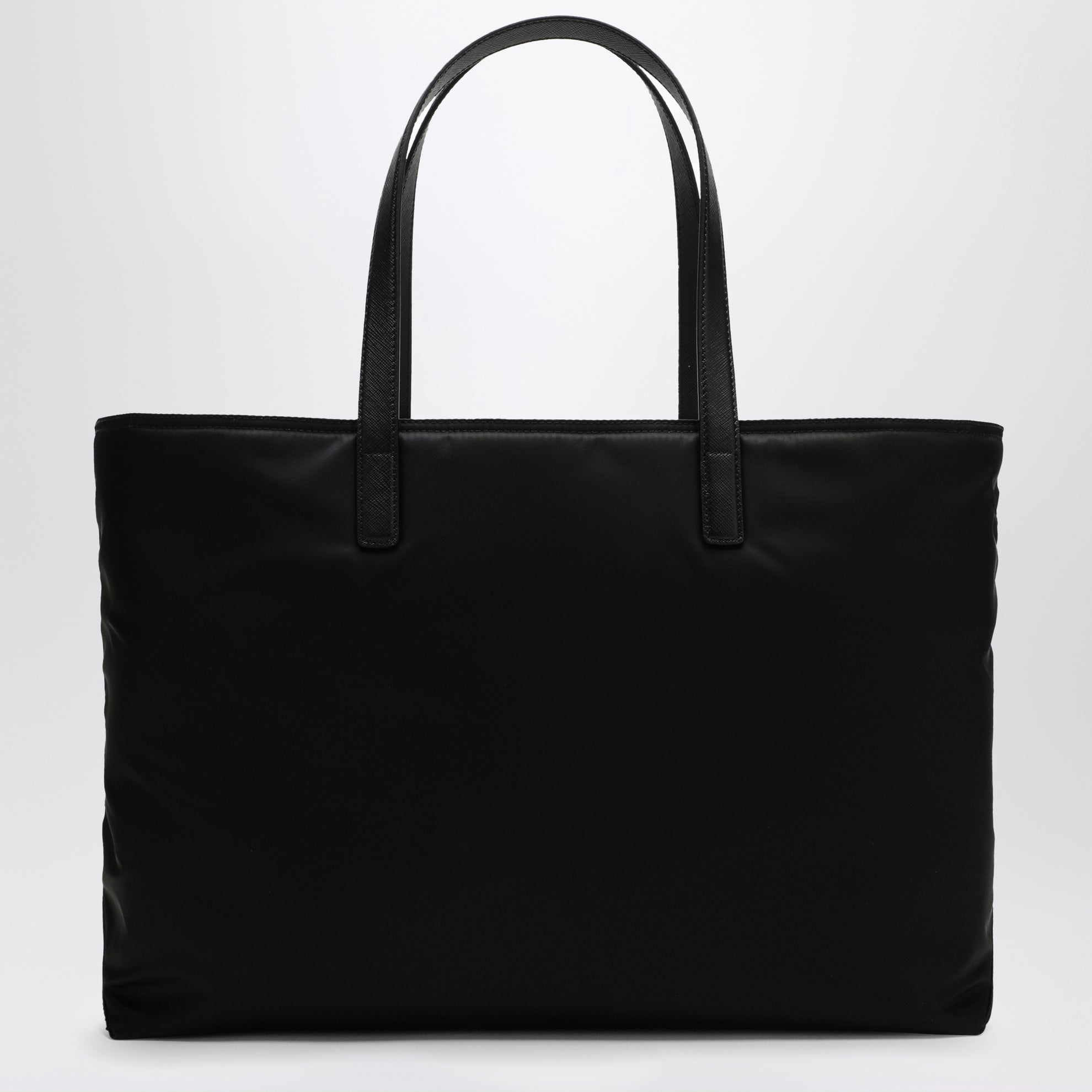 Borsa shopping large nera Re-Edition 1978 in Re-Nylon e Saffiano