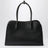 Große schwarze Shoppingtasche aus Leder