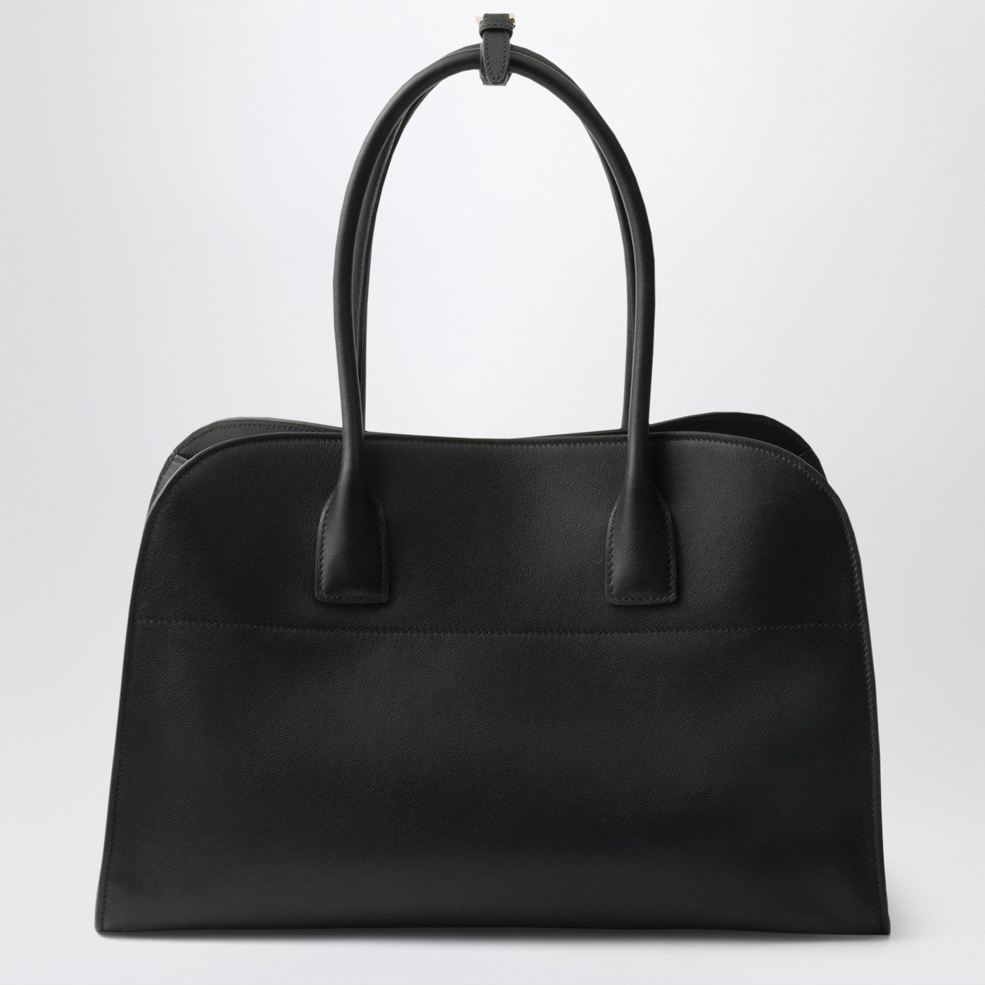 Große schwarze Shoppingtasche aus Leder