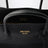 Große schwarze Shoppingtasche aus Leder