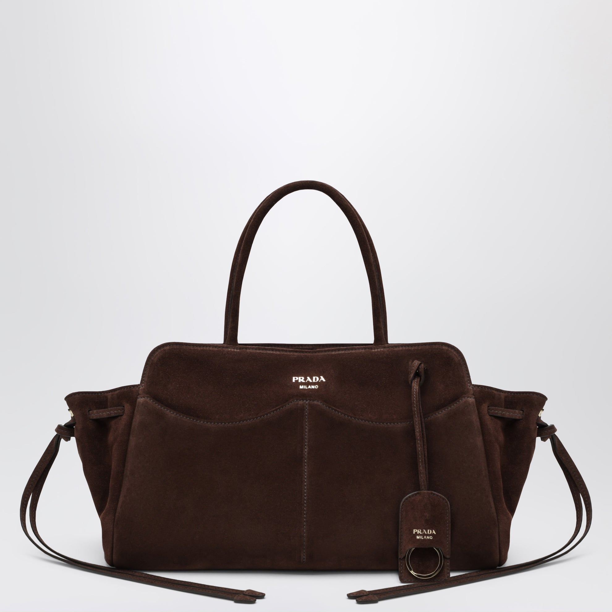 Large dark brown suede Carry bag