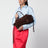 Large dark brown suede Carry bag