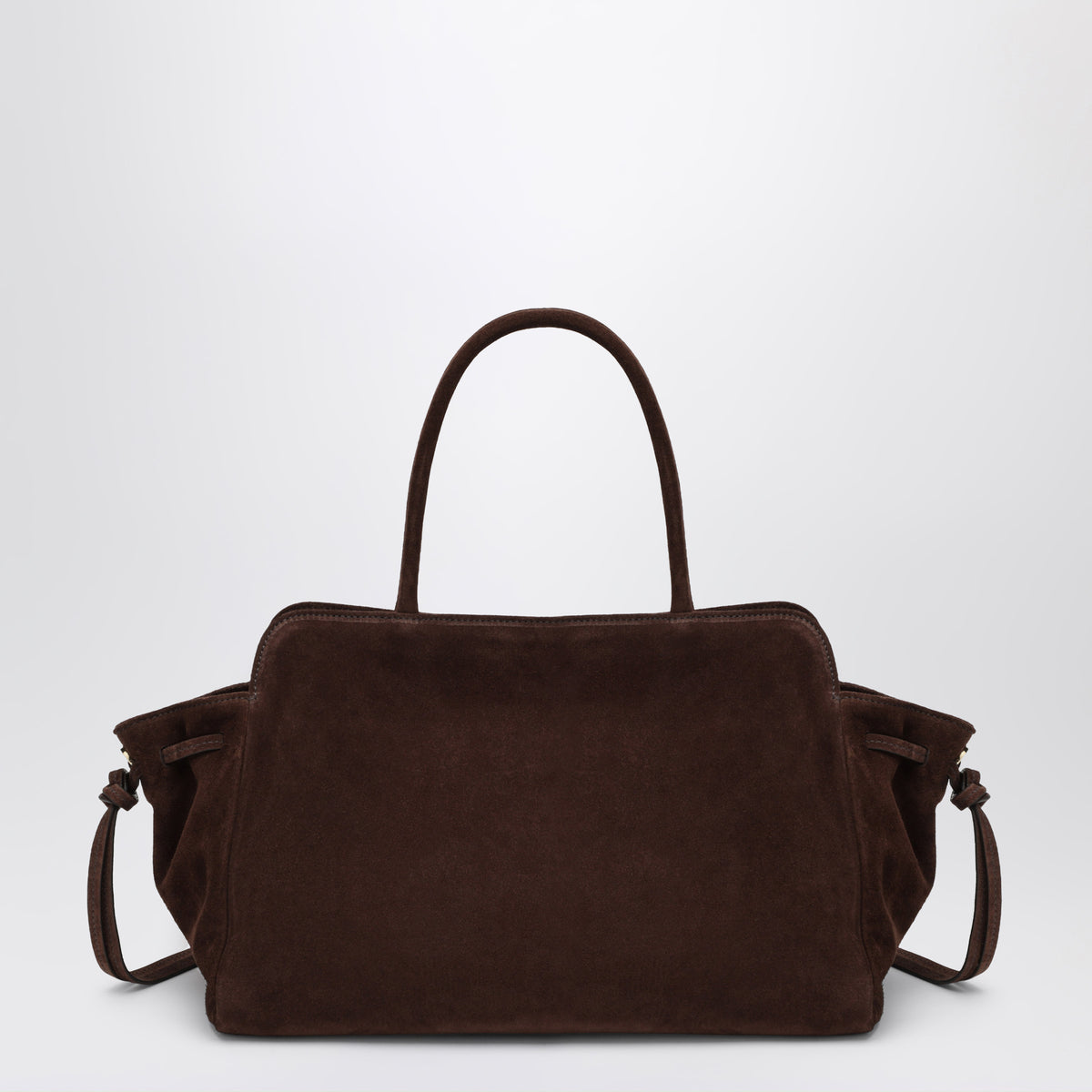 Large dark brown suede Carry bag