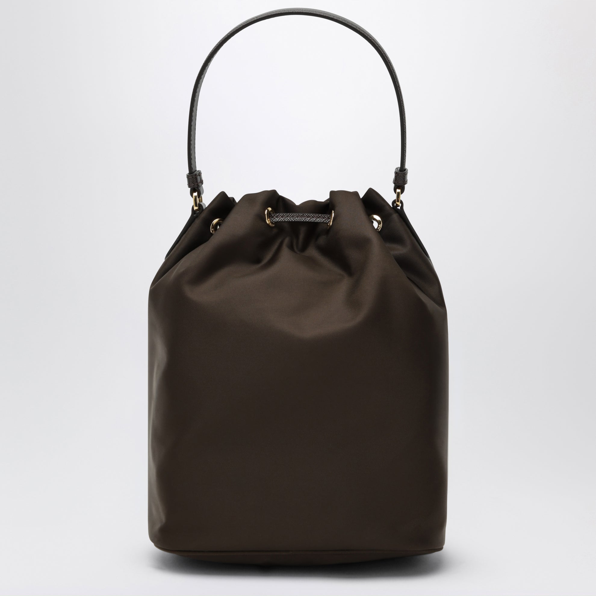 Secchiello Prada Duet marrone bruciato in Re-Nylon