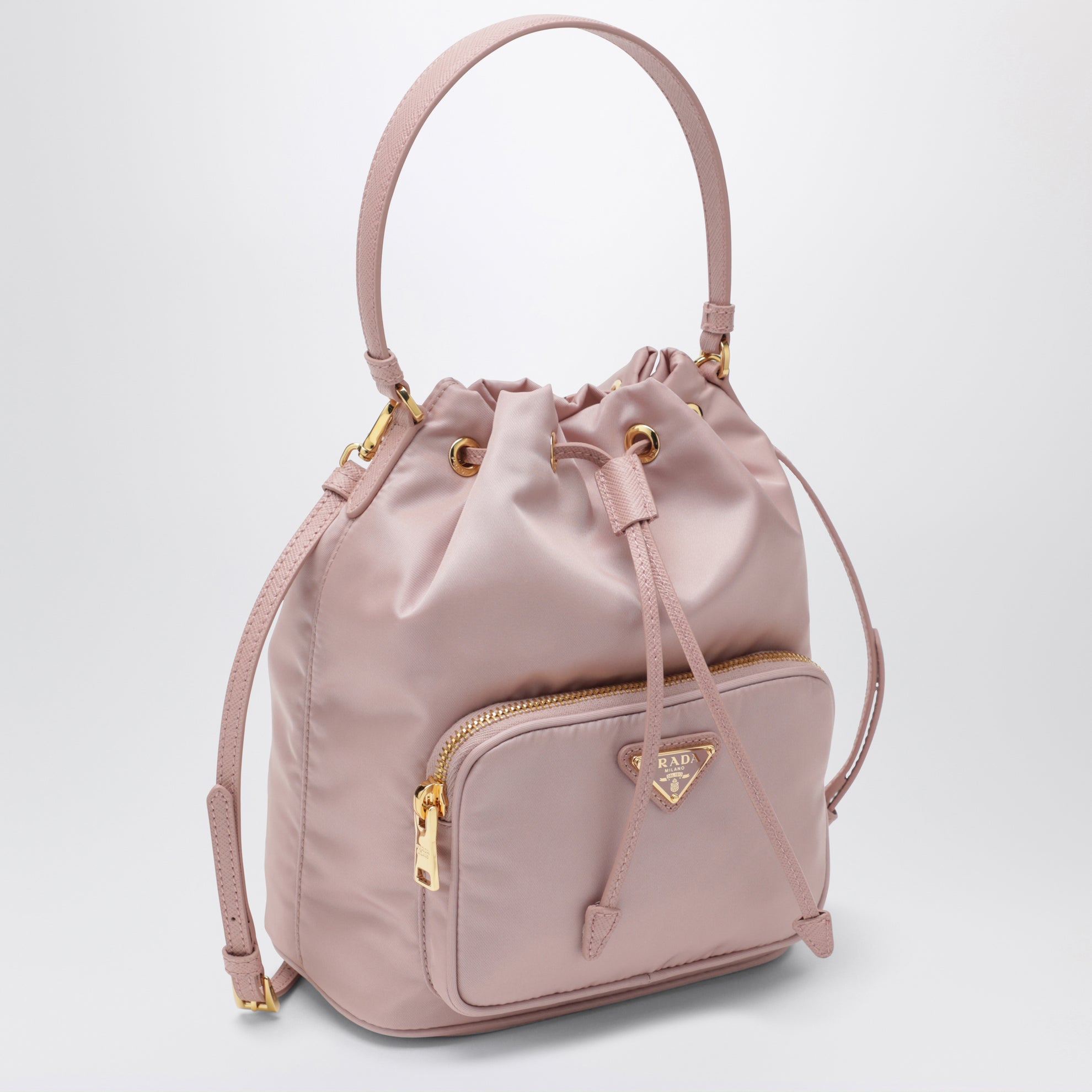 Sac seau Prada Duecolor pêche en Re-Nylon