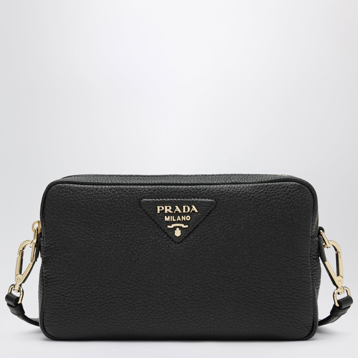Borsa a tracolla piccola nera in pelle