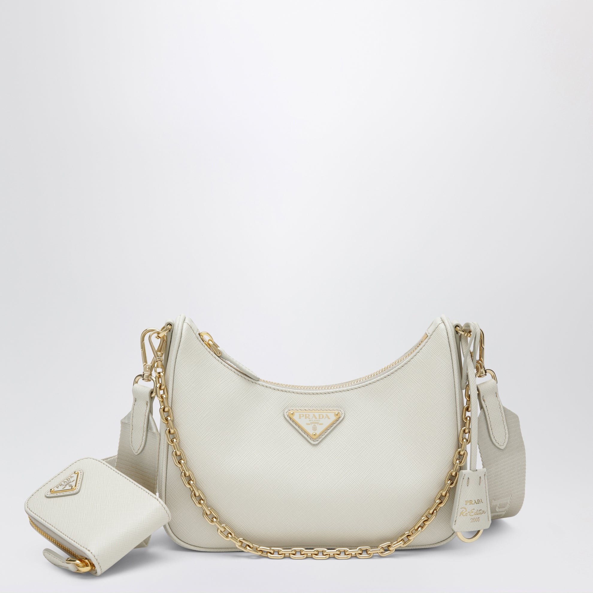 Borsa Re-Edition 2005 color talco in pelle
