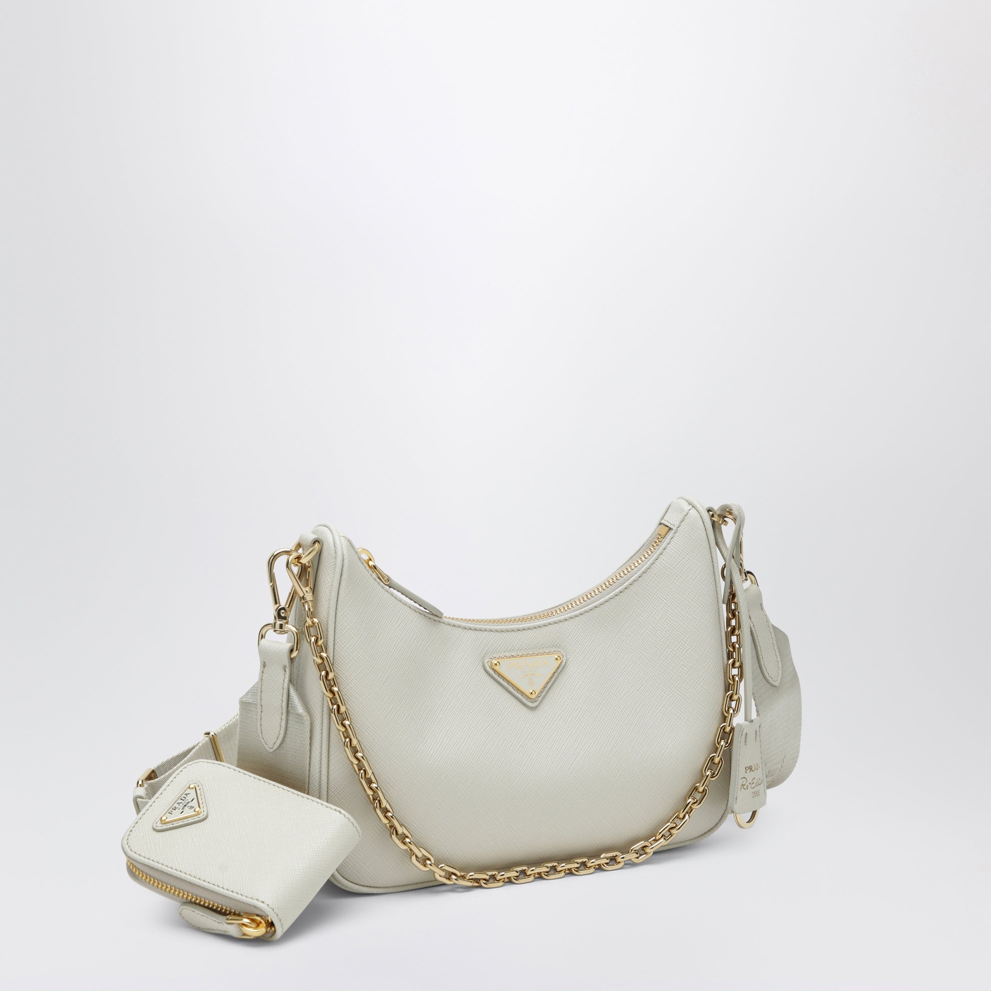 Borsa Re-Edition 2005 color talco in pelle
