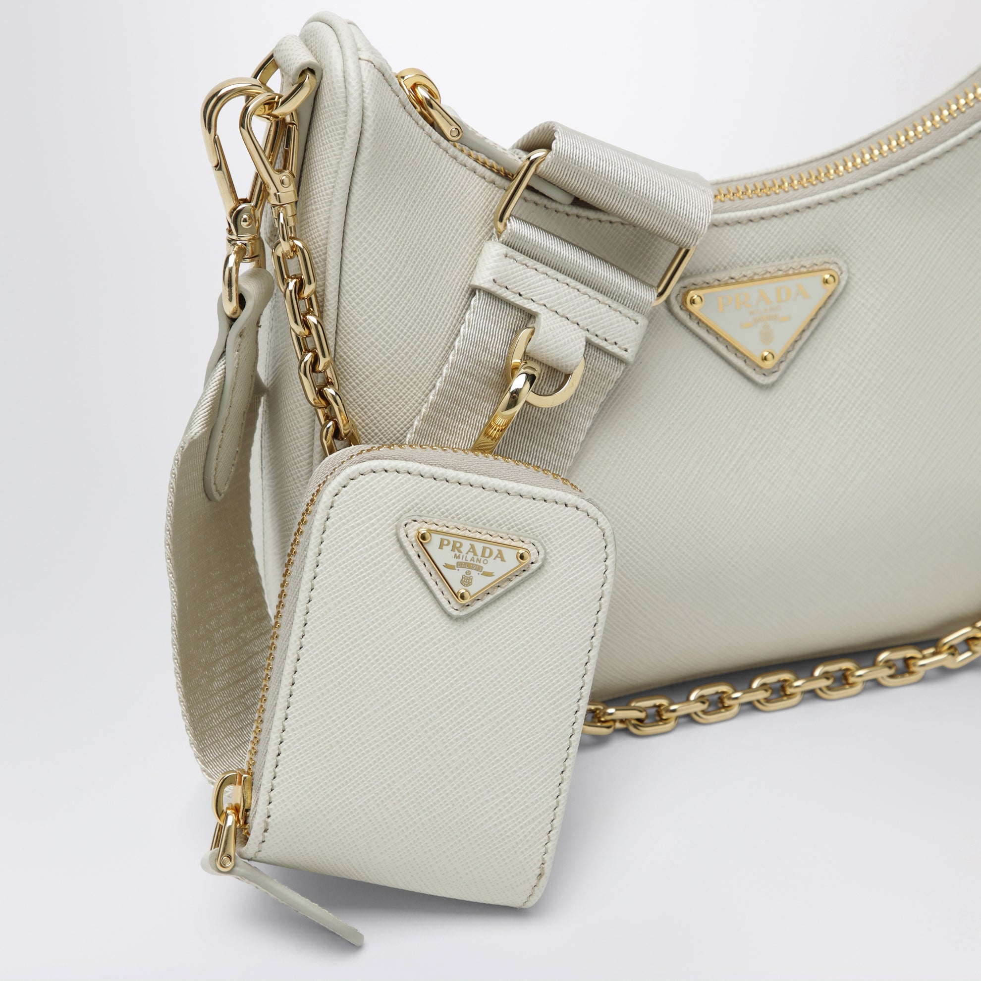 Borsa Re-Edition 2005 color talco in pelle