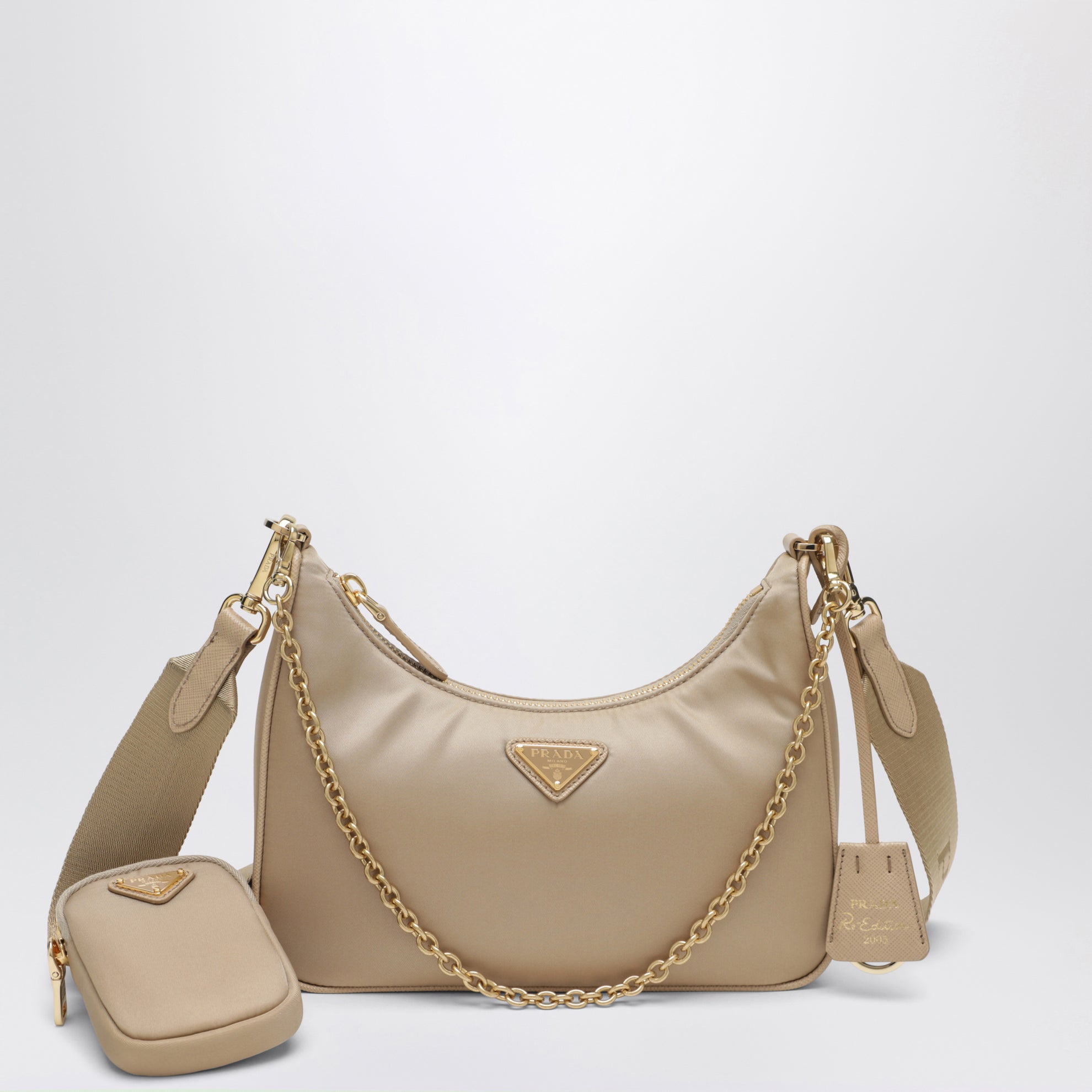 Re-Edition 2005 bag in camel Re-Nylon