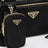 Borsa a tracolla in Re-Nylon nera