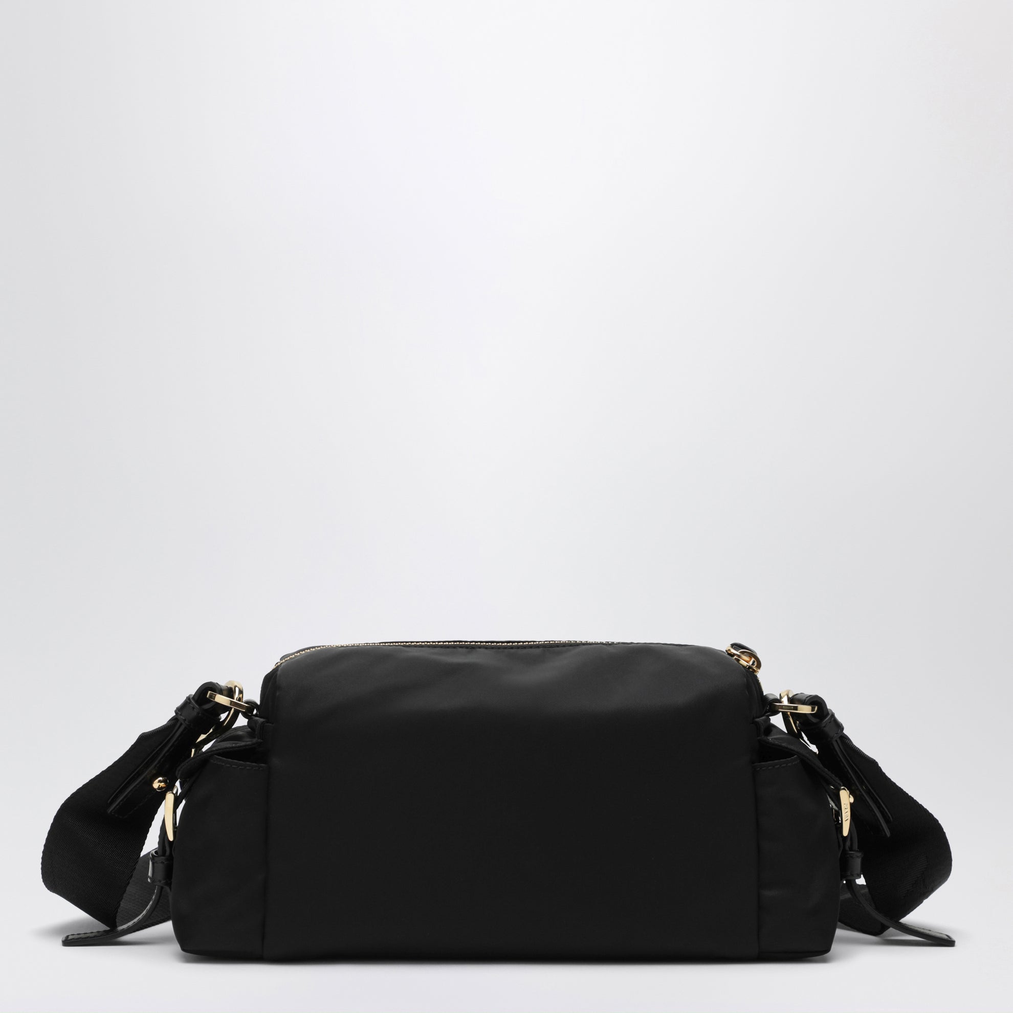 Borsa a spalla in Re-Nylon nera