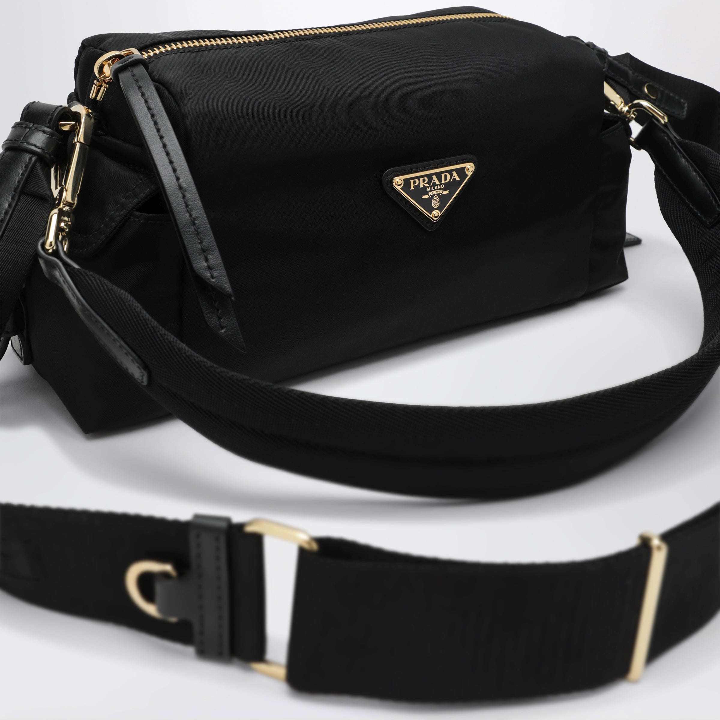 Prada Black Re-Nylon Shoulder Bag | TheDoubleF
