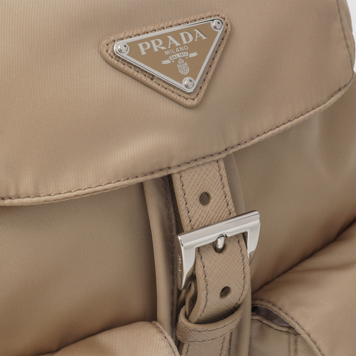 Small Re-Edition 1978 backpack in beige Re-Nylon