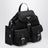 Zaino in Re-Nylon e Saffiano con pouch nero