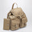 Zaino in Re-Nylon e Saffiano con pouch Cammello