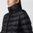 Lange schwarze Daunenjacke aus Nylon