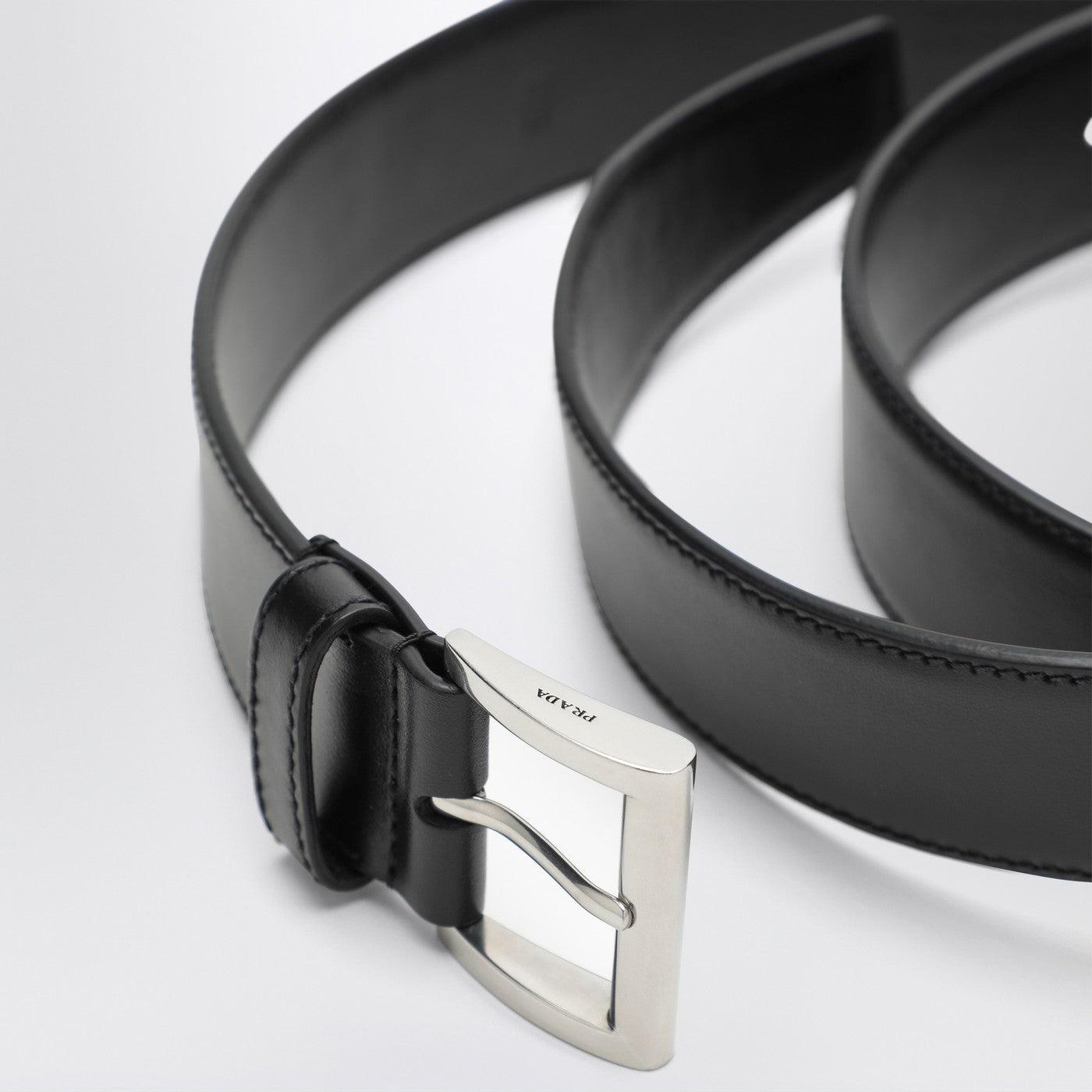 Black leather belt