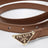 Cintura color Cognac in Saffiano con triangolo logo