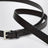 Ceinture fine en cuir couleur Café