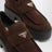 Mocassins en daim marron foncé