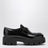 Mocassino nero in pelle spazzolata