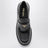 Mocassino nero in pelle spazzolata