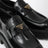 Mocassino nero in pelle spazzolata