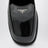 Black brushed leather heeled loafers