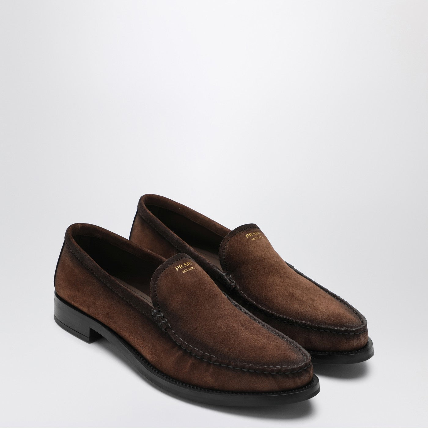 Prada Brown suede leather loafers | TheDoubleF