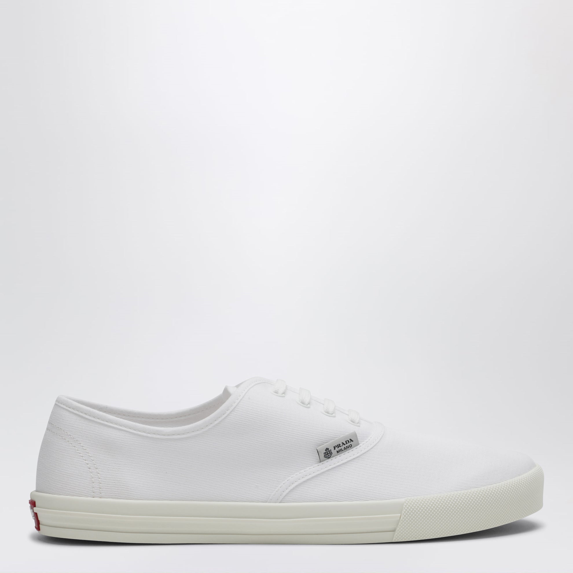 Sneakers en tissu drill blanc