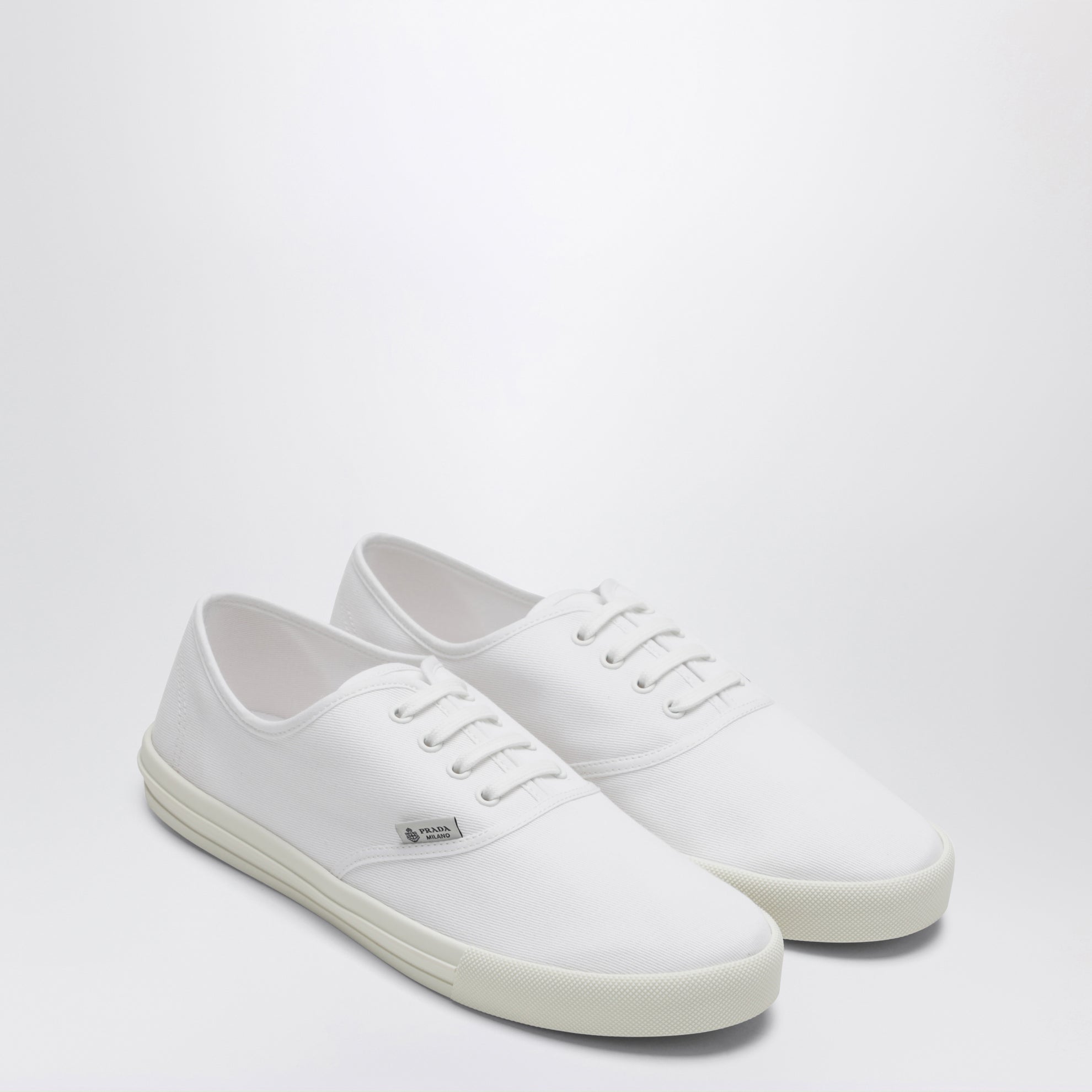 Sneakers en tissu drill blanc