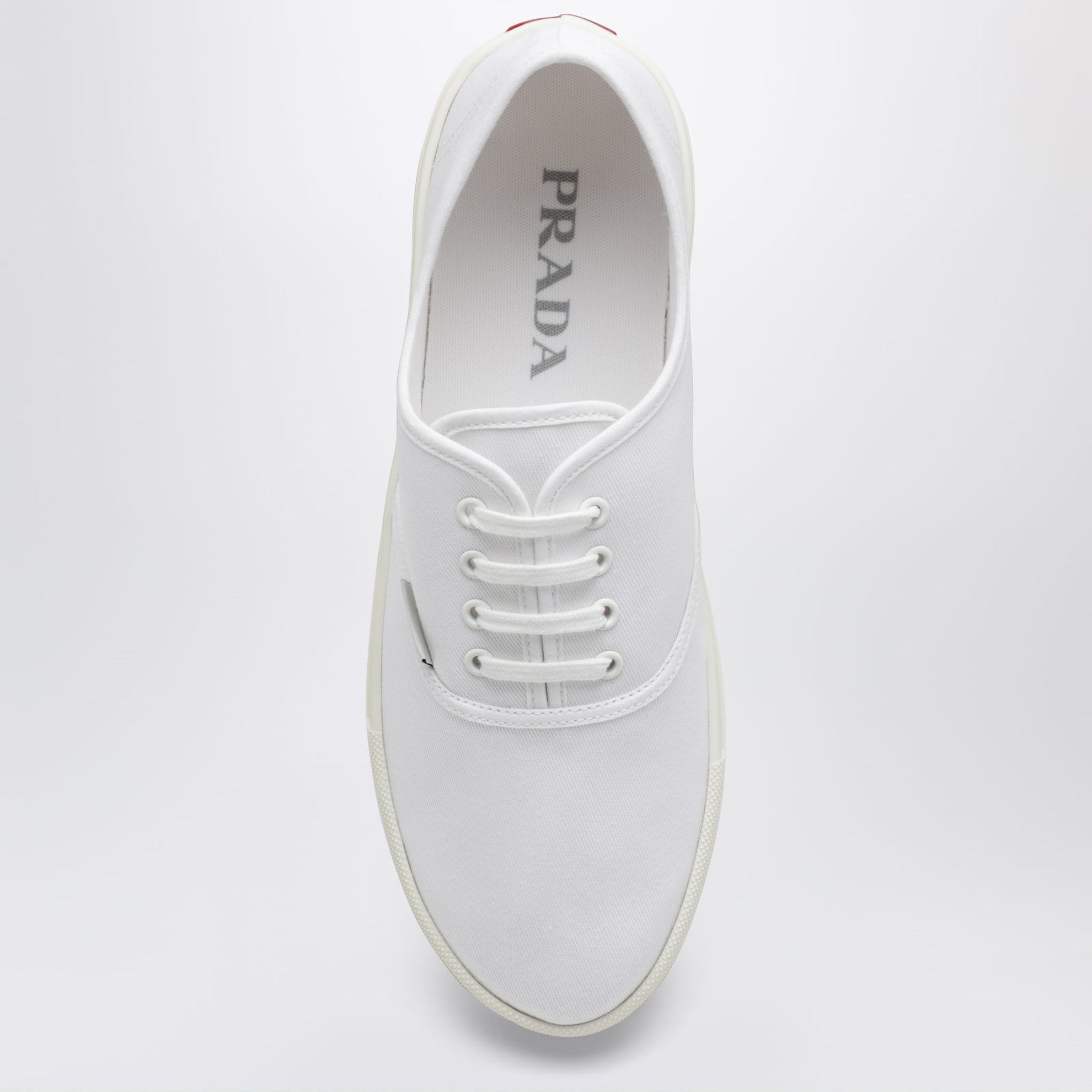Sneakers en tissu drill blanc