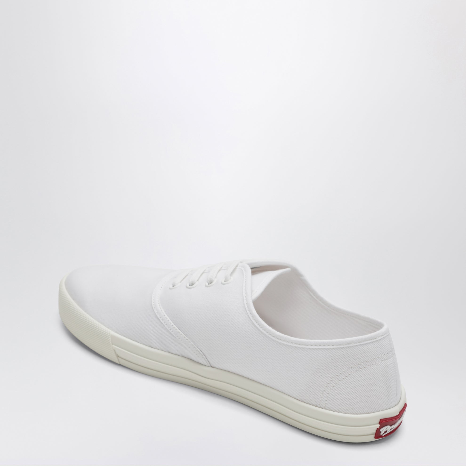 Sneakers en tissu drill blanc
