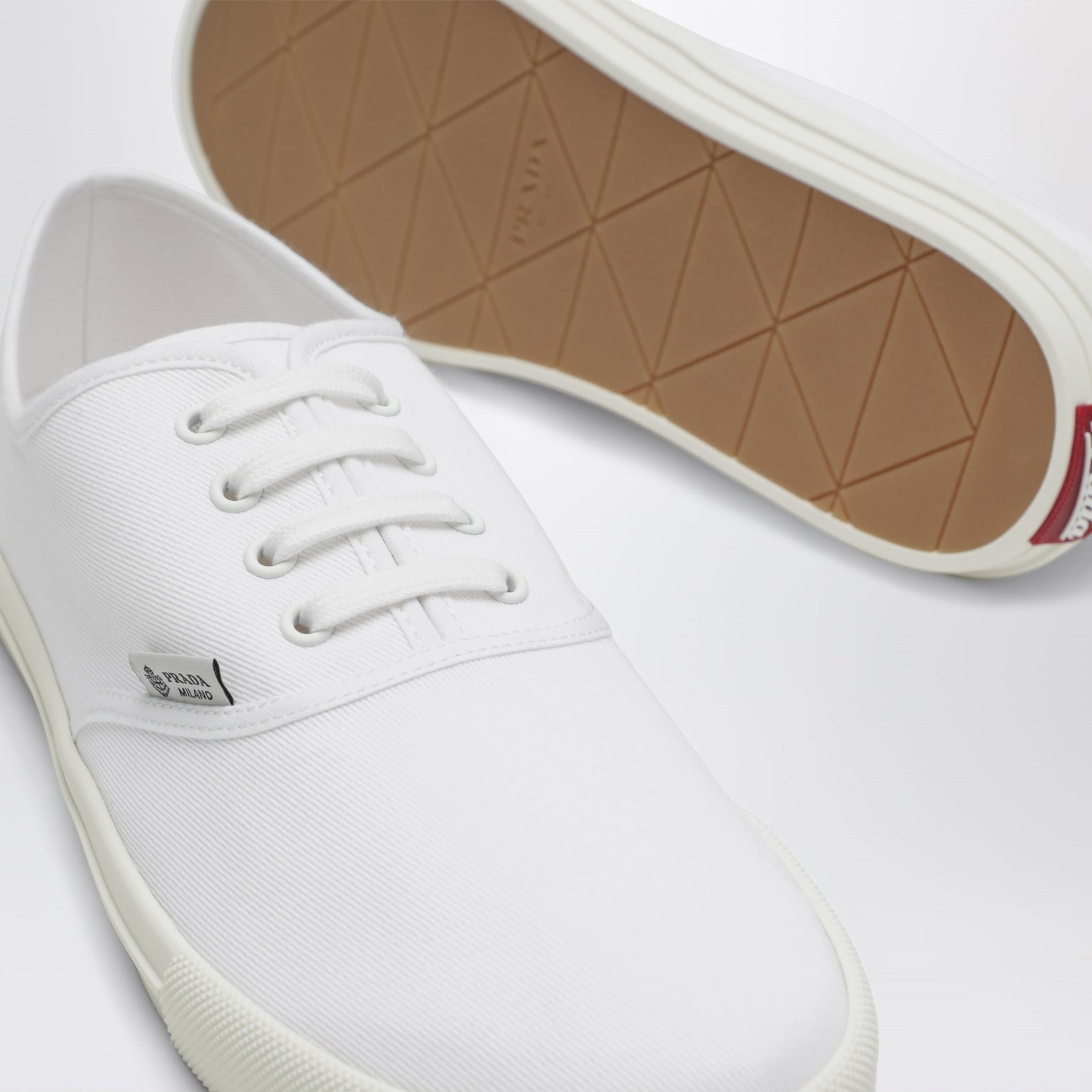 Sneakers en tissu drill blanc