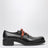 Scarpe stringate nere in pelle anticata