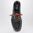 Scarpe stringate nere in pelle anticata