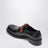 Scarpe stringate nere in pelle anticata