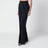 Navy Wide Leg trousers in virgin wool