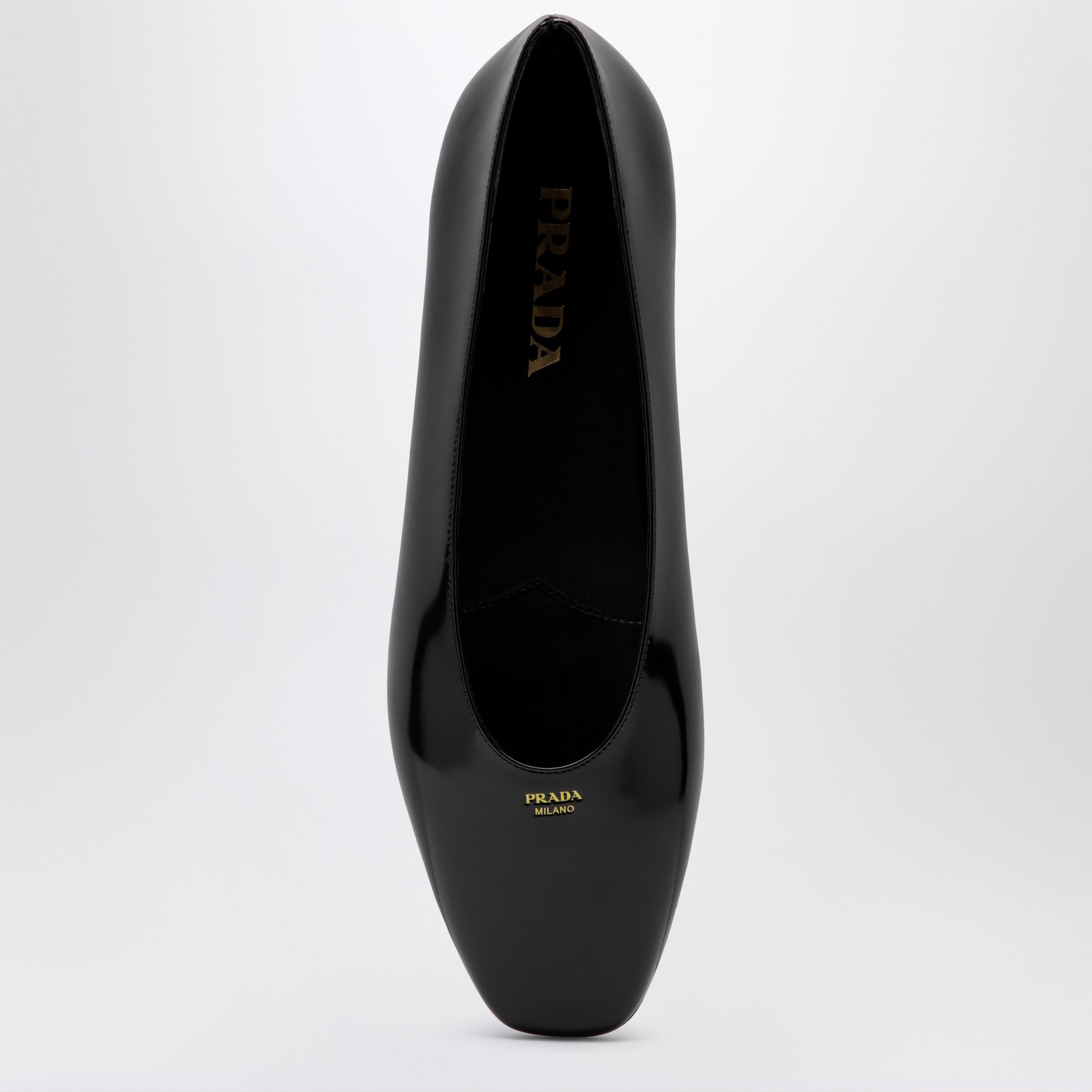 Ballerines noires en cuir brossé