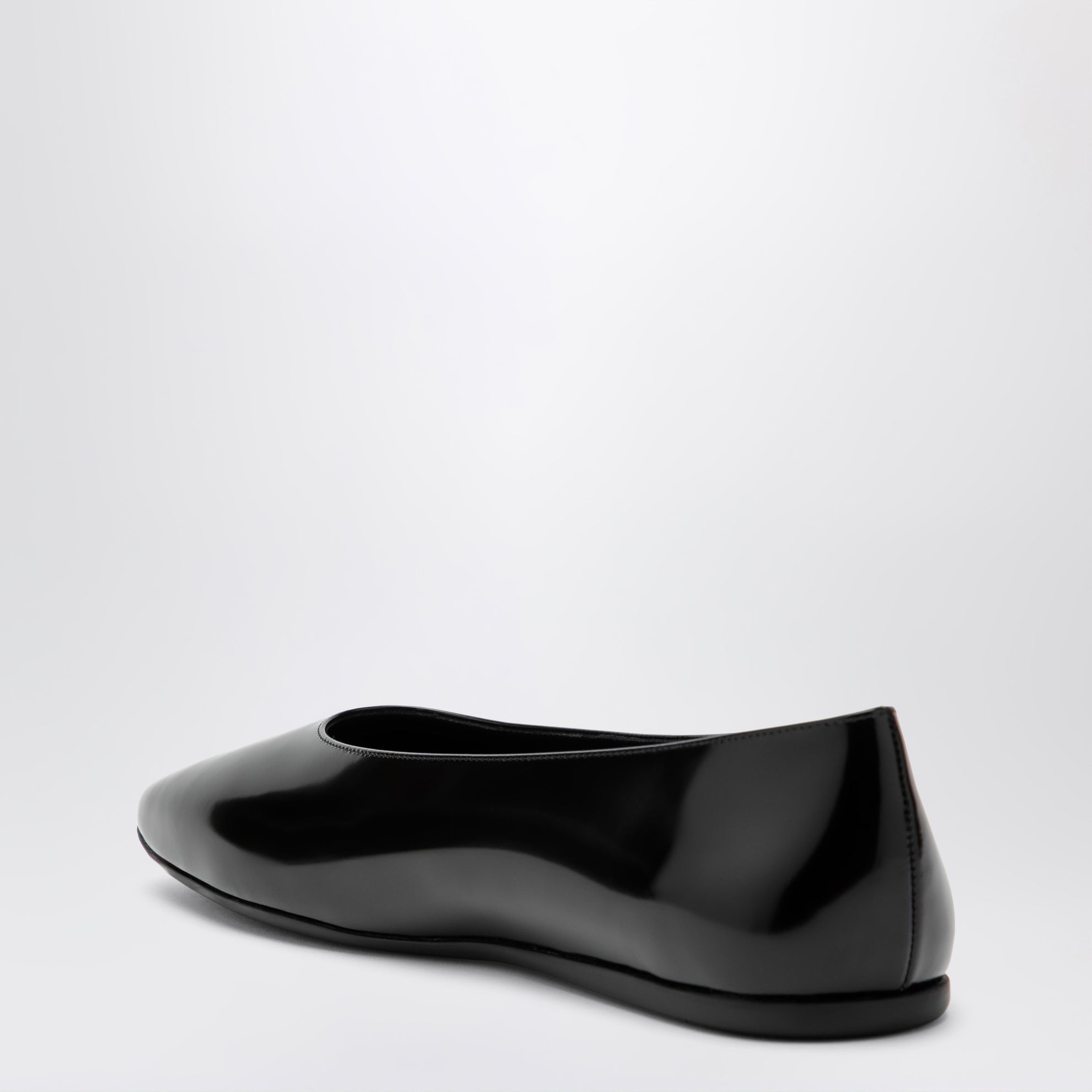 Ballerines noires en cuir brossé